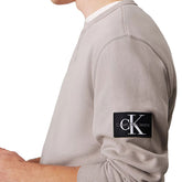 Felpa Uomo Calvin Klein Badge Grigio | NonSoloSport