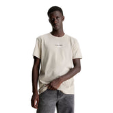 T-Shirt Uomo Calvin Klein Manica Corta Cotone Regular Monologo Tortora | NonSoloSport