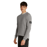 Maglione Uomo Calvin Klein Stemma Grigio | NonSoloSport