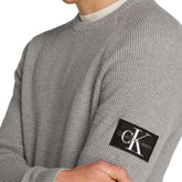 Maglione Uomo Calvin Klein Stemma Grigio | NonSoloSport