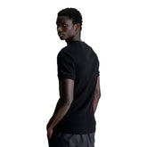 T-Shirt Uomo Calvin Klein Manica Corta Costina Stretch Logo Linear Nero | NonSoloSport