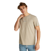T-Shirt Uomo Calvin Klein Monogram Beige | NonSoloSport