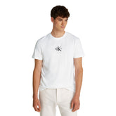 T-Shirt Uomo Calvin Klein Monogramma Bianco | NonSoloSport