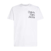 T-Shirt Uomo Calvin Klein Stacked Bianco | NonSoloSport