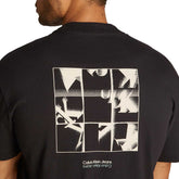 T-Shirt Uomo Calvin Klein Grid Monogram Nero | NonSoloSport