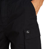 Shorts Cargo Uomo Calvin Klein Washed Ripstop Nero | NonSoloSport
