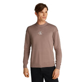 Maglione Uomo Calvin Klein Monogram Grigio | NonSoloSport