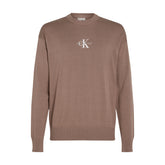 Maglione Uomo Calvin Klein Monogram Grigio | NonSoloSport