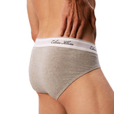 Slip Uomo Calvin Klein Icon Cotton Stretch 3 Pack Nero Grigio Blu | NonSoloSport
