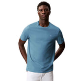 T-shirt Uomo Calvin Klein Smooth Solid Tee Azzurro | NonSoloSport
