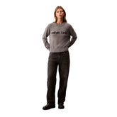 Maglione Donna Calvin Klein Cotton Graphic Grigio | NonSoloSport