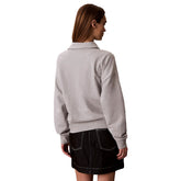 Felpa Donna Calvin Klein Spugna Francese Grigio | NonSoloSport