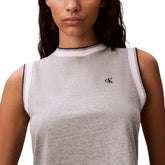 Canotta Donna Calvin Klein Sportiva Grigio Bianco | NonSoloSport