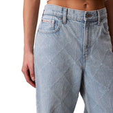 Jeans Donna Calvin Klein All-Over Logo Baggy Azzurro | NonSoloSport