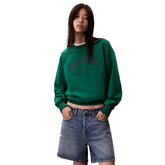 Felpa Uomo Calvin Klein Stile College Verde | NonSoloSport