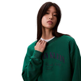 Felpa Uomo Calvin Klein Stile College Verde | NonSoloSport