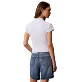 Top Donna Calvin Klein Etichetta Monologo Bianco | NonSoloSport