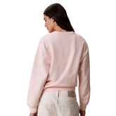 Felpa Donna Calvin Klein Terry Seasonal Monologo Rosa | NonSoloSport