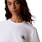 T-Shirt Donna Calvin Klein Monologo Bianco | NonSoloSport