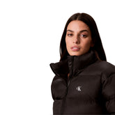 Giubotto Donna Calvin Klein Crop Puffer Nero | NonSoloSport