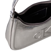 Borsa Calvin Klein Metallic Shoulder Grigio | NonSoloSport