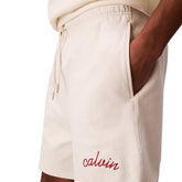 Shorts Uomo Calvin Klein Premium Terry Beige | NonSoloSport