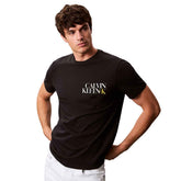 T-shirt Uomo Calvin Klein 30s Word Stack Graphic Nero | NonSoloSport
