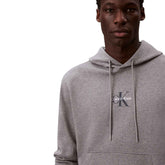 Felpa Uomo Calvin Klein Monogram Relaxed Grigio | NonSoloSport