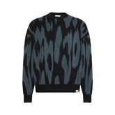 Maglione Uomo Calvin Klein Abstract Jacquard Blu | NonSoloSport