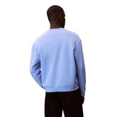 Felpa Uomo Calvin Klein Logo Patch Azzurro | NonSoloSport