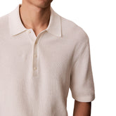 Polo Uomo Calvin Klein Waffle Knit Bianco | NonSoloSport