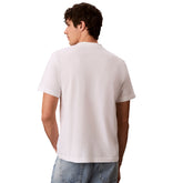 T-Shirt Uomo Calvin Klein 30S Easy Monogram Puff Bianco | NonSoloSport