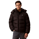 Piumino Uomo Calvin Klein Hood Down Puffer Nero | NonSoloSport