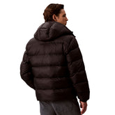 Piumino Uomo Calvin Klein Hood Down Puffer Nero | NonSoloSport