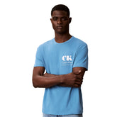 T-Shirt Uomo Calvin Klein 30S Resort Graphic Azzurro | NonSoloSport
