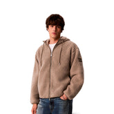 Felpa Uomo Calvin Klein Sherpa Relaxed Beige | NonSoloSport