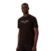 T-Shirt Uomo Calvin Klein 30S Logo Script Graphic Nero | NonSoloSport