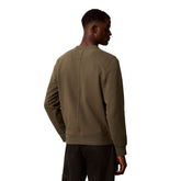 Felpa Uomo Calvin Klein French Terry Badge Verde Oliva | NonSoloSport