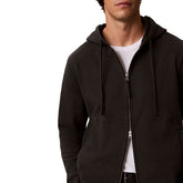 Felpa Uomo Calvin Klein Stemma Zip Nero | NonSoloSport
