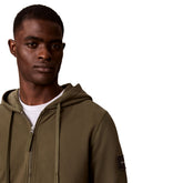 Felpa Uomo Calvin Klein French Terry Badge Verde Oliva | NonSoloSport