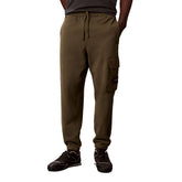 Pantalone Jogger Uomo Calvin Klein French Terry Badge Verde Oliva | NonSoloSport