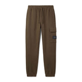 Pantalone Jogger Uomo Calvin Klein French Terry Badge Verde Oliva | NonSoloSport