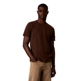 T-Shirt Uomo Calvin Klein Classic Jersey Badge Marrone | NonSoloSport