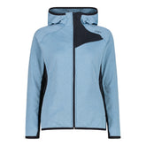 Giacca Pile Donna CMP Cappuccio Fisso Azzurro | NonSoloSport