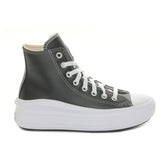 Sneakers Donna Converse Chuck Taylor All Star Move Platform Foundational Leather Nero Bianco | NonSoloSport