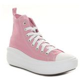 Sneakers Ragazzo Converse Chuck Taylor All Star Move Platform Rosa Bianco | NonSoloSport