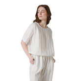 Deha Blusa Righe Donna Bianco | NonSoloSport