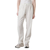 Pantalone Donna Deha Wide Righe Lino Bianco | NonSoloSport