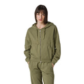 Deha Felpa Ampia con Zip Donna Verde | NonSoloSport