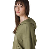 Deha Felpa Ampia con Zip Donna Verde | NonSoloSport